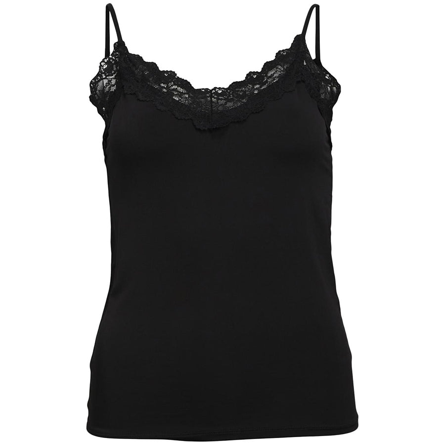 OBJECT TOP LEENA LACE BLACK