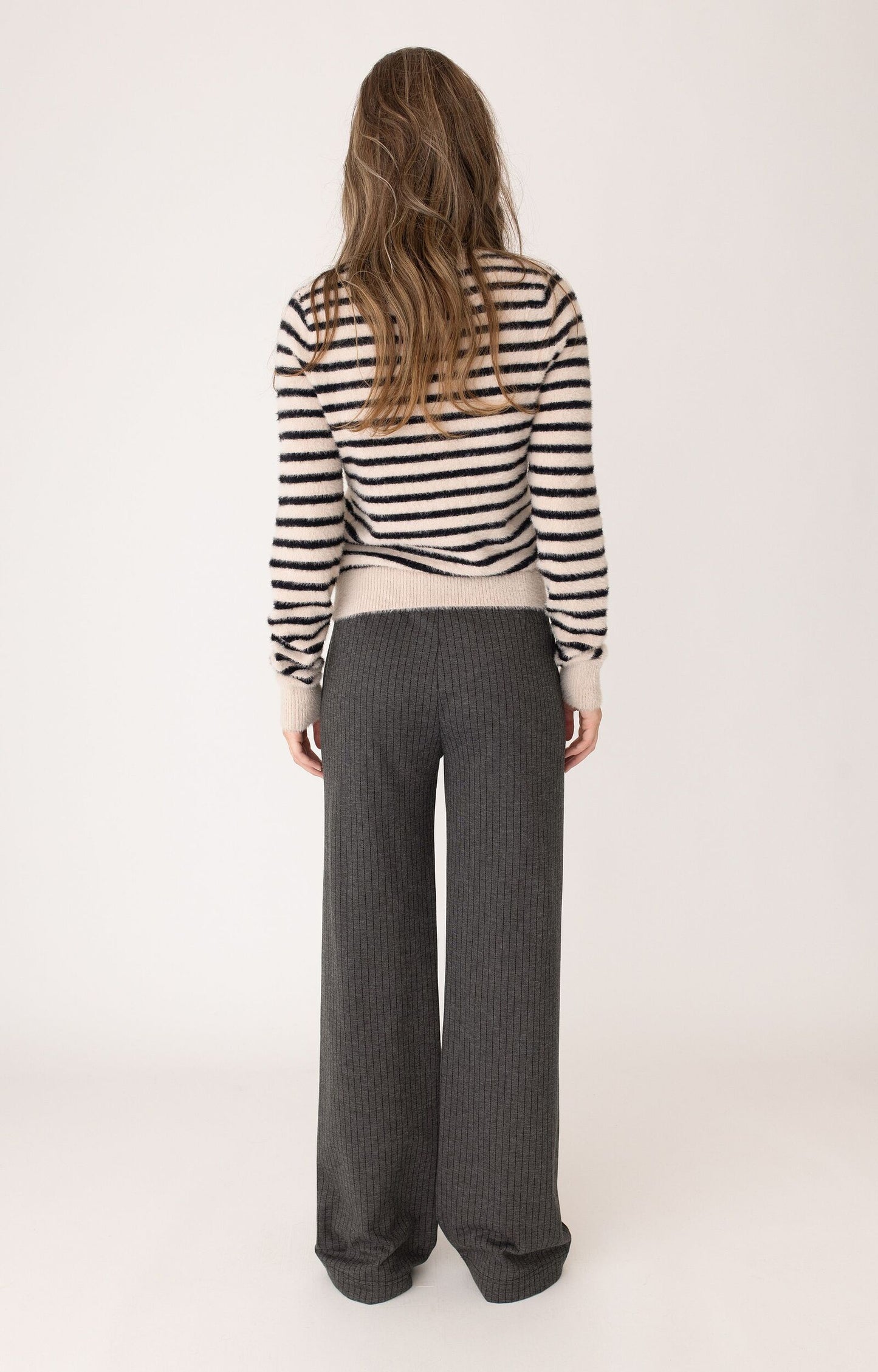 ANNA BLUE TRUI JINN ECRU STRIPE