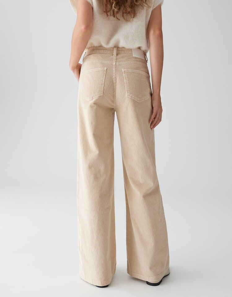 OPUS BROEK MINAH PALAZZO CORD MACADAMIA