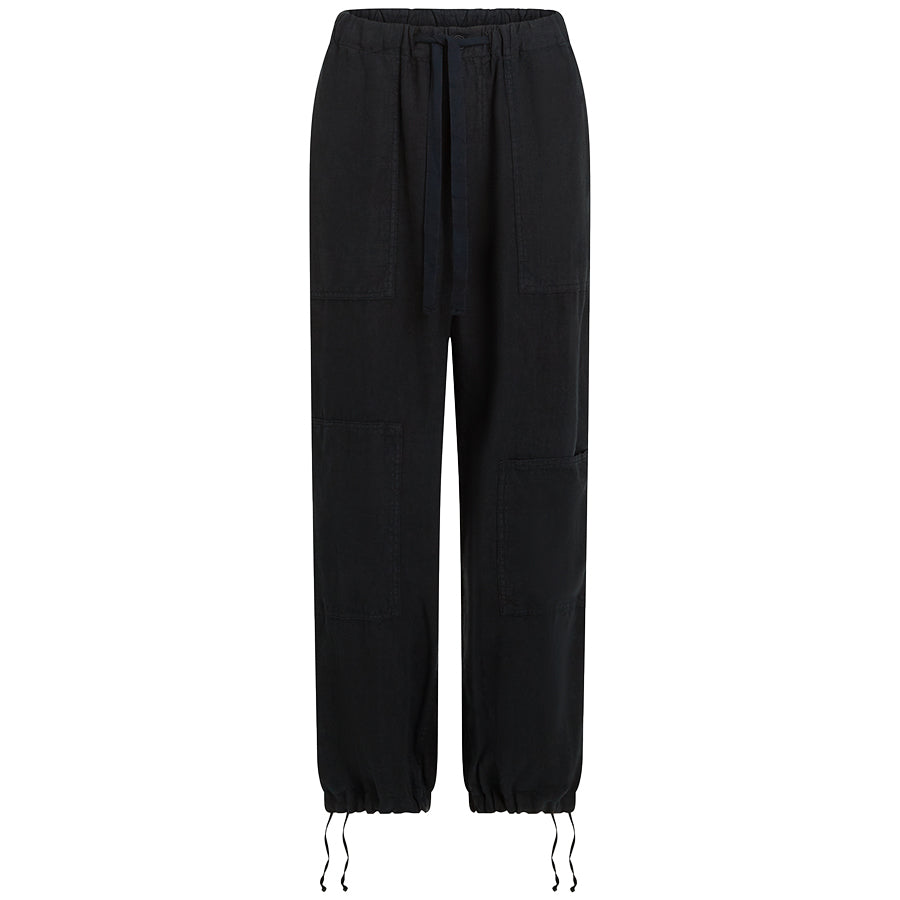 PENN&INK CARGOPANTS LINNEN GRAPHITE