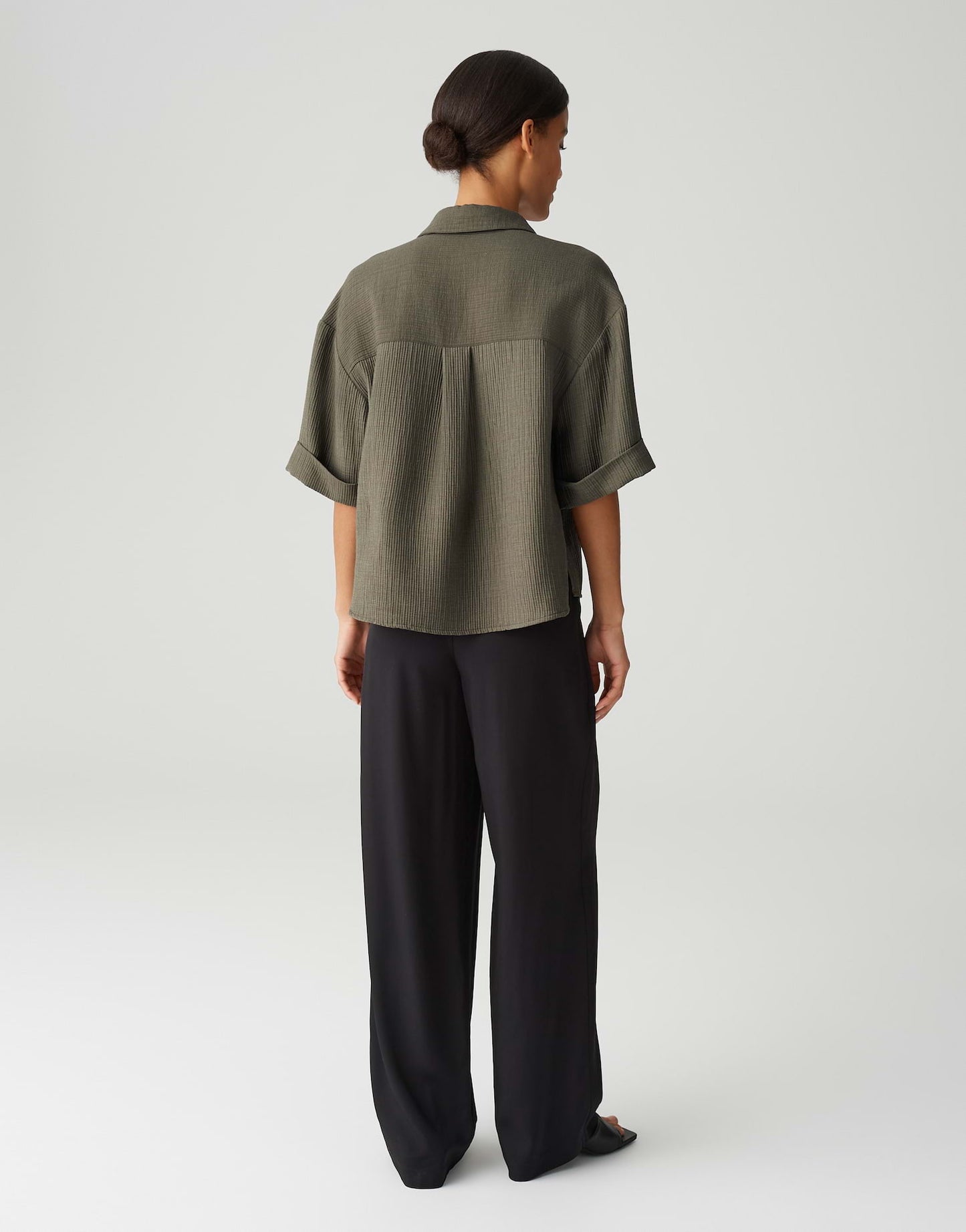 OPUS BLOUSE FIORA OLIVE LEAF