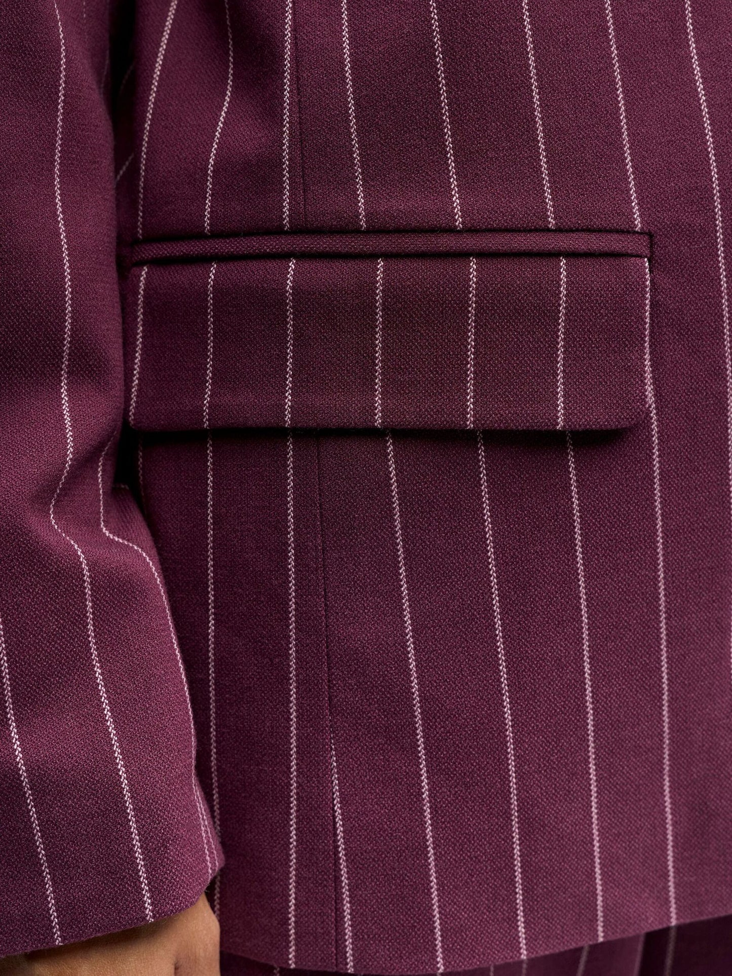 OBJECT BLAZER LISA MAUVE WINE/PINK LADY PINSTRIPE