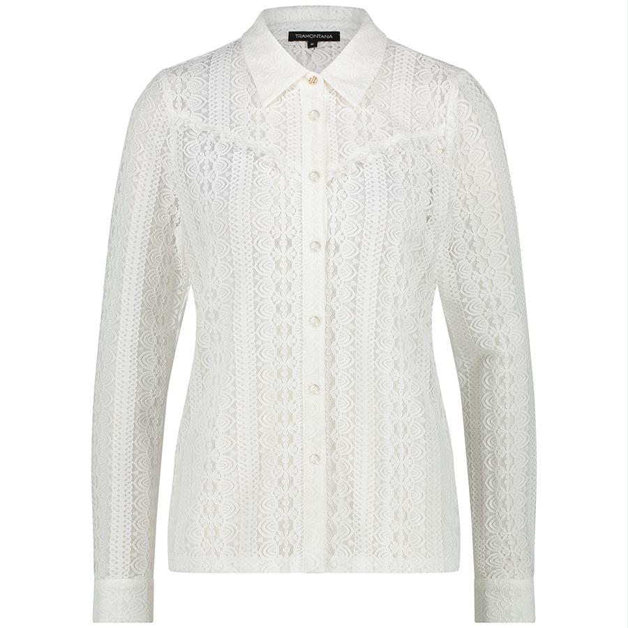 TRAMONTANA BLOUSE LACE OFF-WHITE