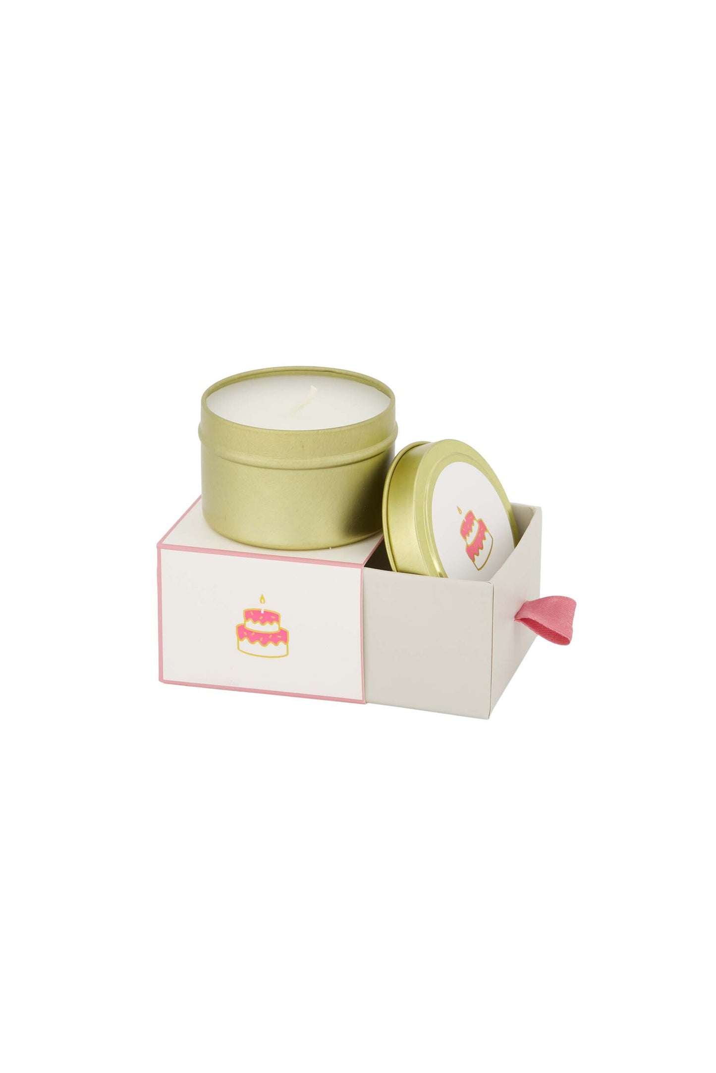 ZUSSS GEURKAARS TINNEN SCHUIFDOOSJE GEFELICITEERD WIT/ROZE