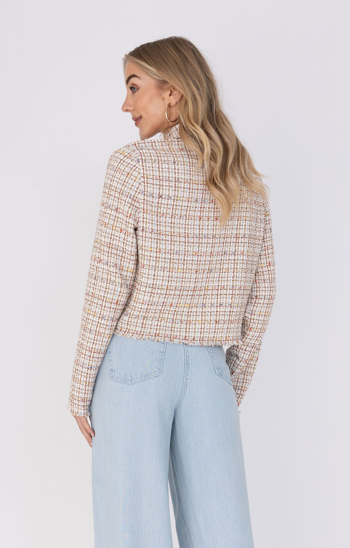 ANNA BLAZER MET RUIT OFF-WHITE DESSIN