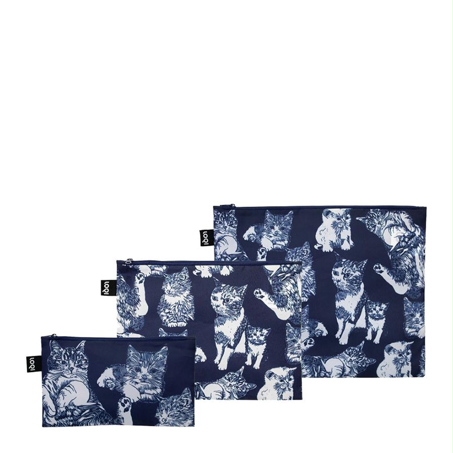 LOQI ETUI'S RED POPPY BEE CATS