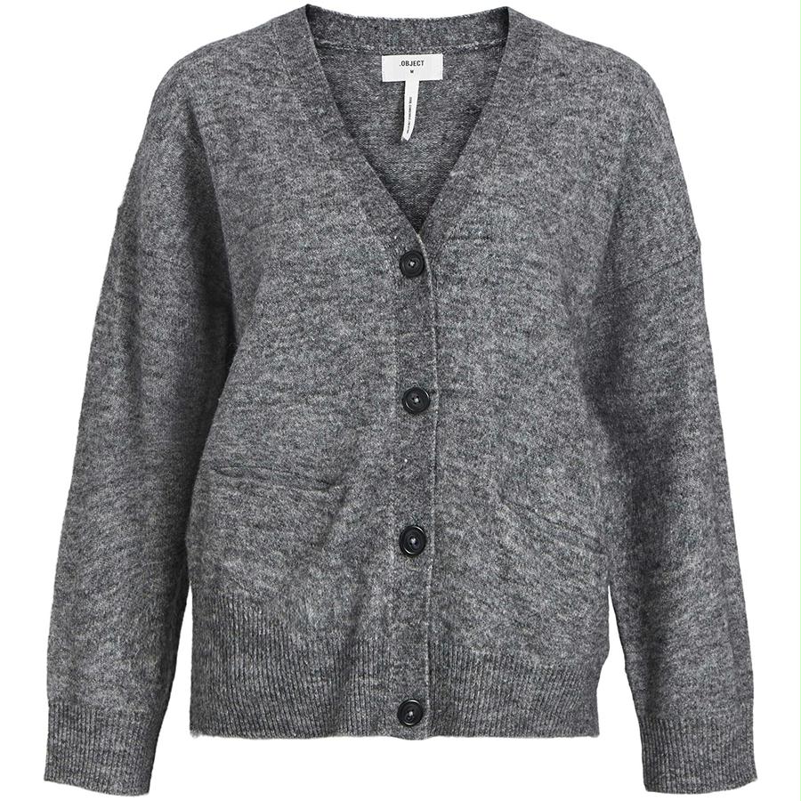 OBJECT VEST MINNA DARK GREY MELANGE