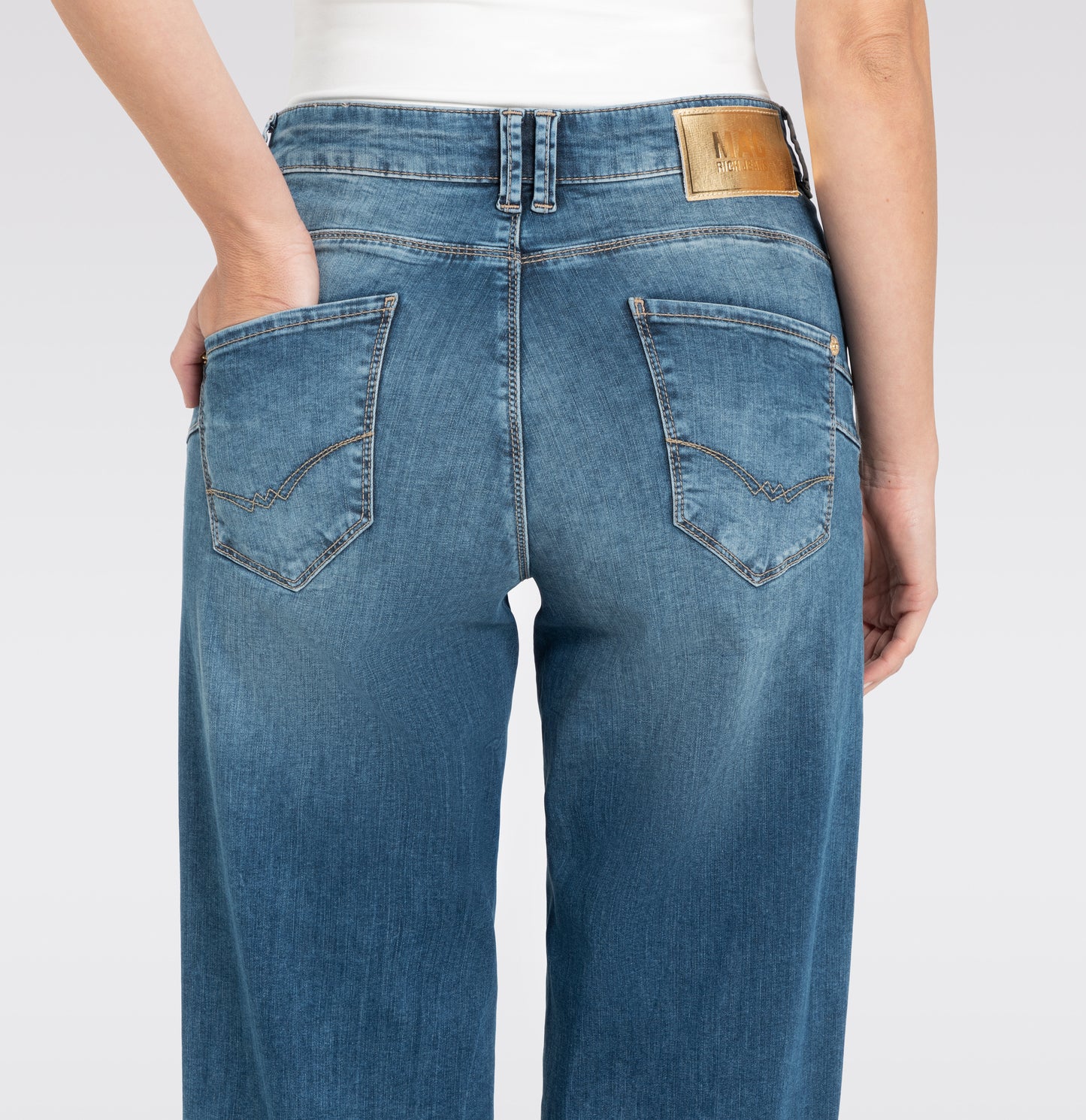 MAC JEANS RICH PALAZZO NAVY HEAVY WASH