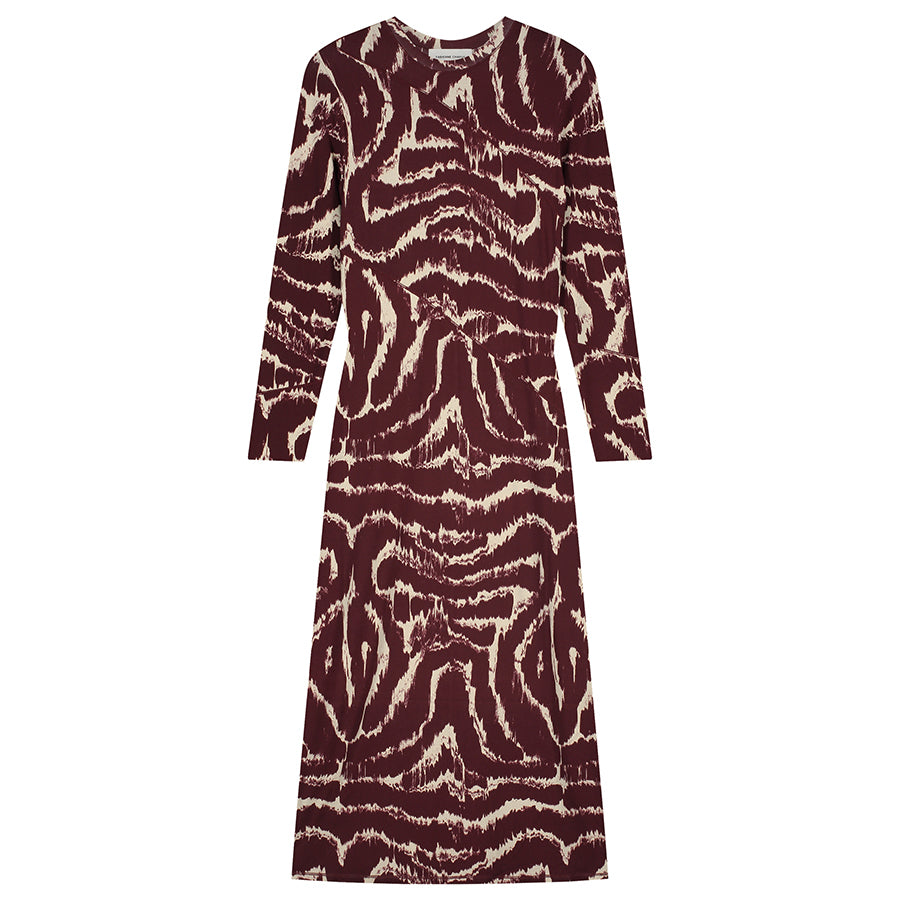 FABIENNE CHAPOT JURK QUINT DEEP BURGUNDY/CREAM