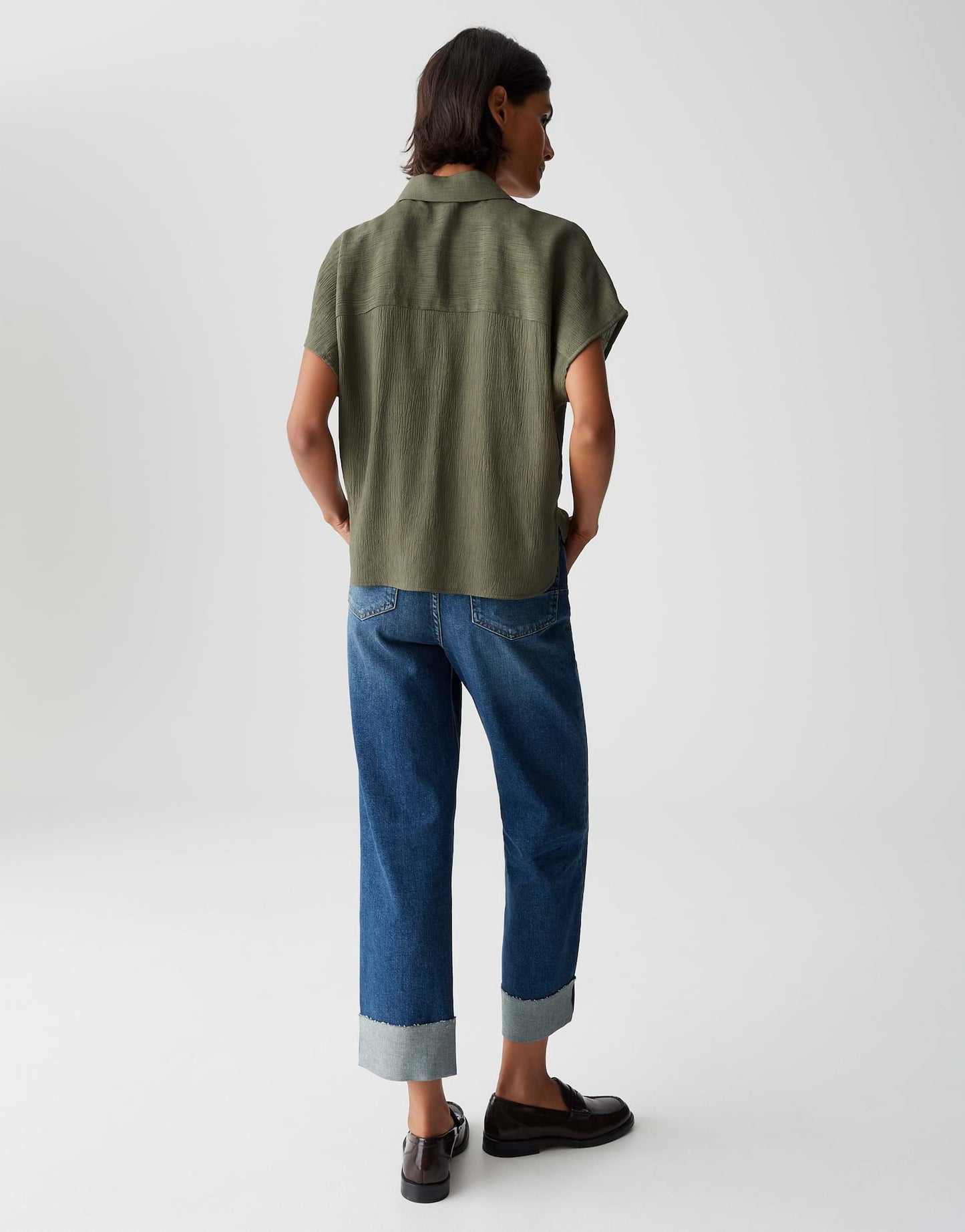 OPUS BLOUSE FASINGA OLIVE LEAF