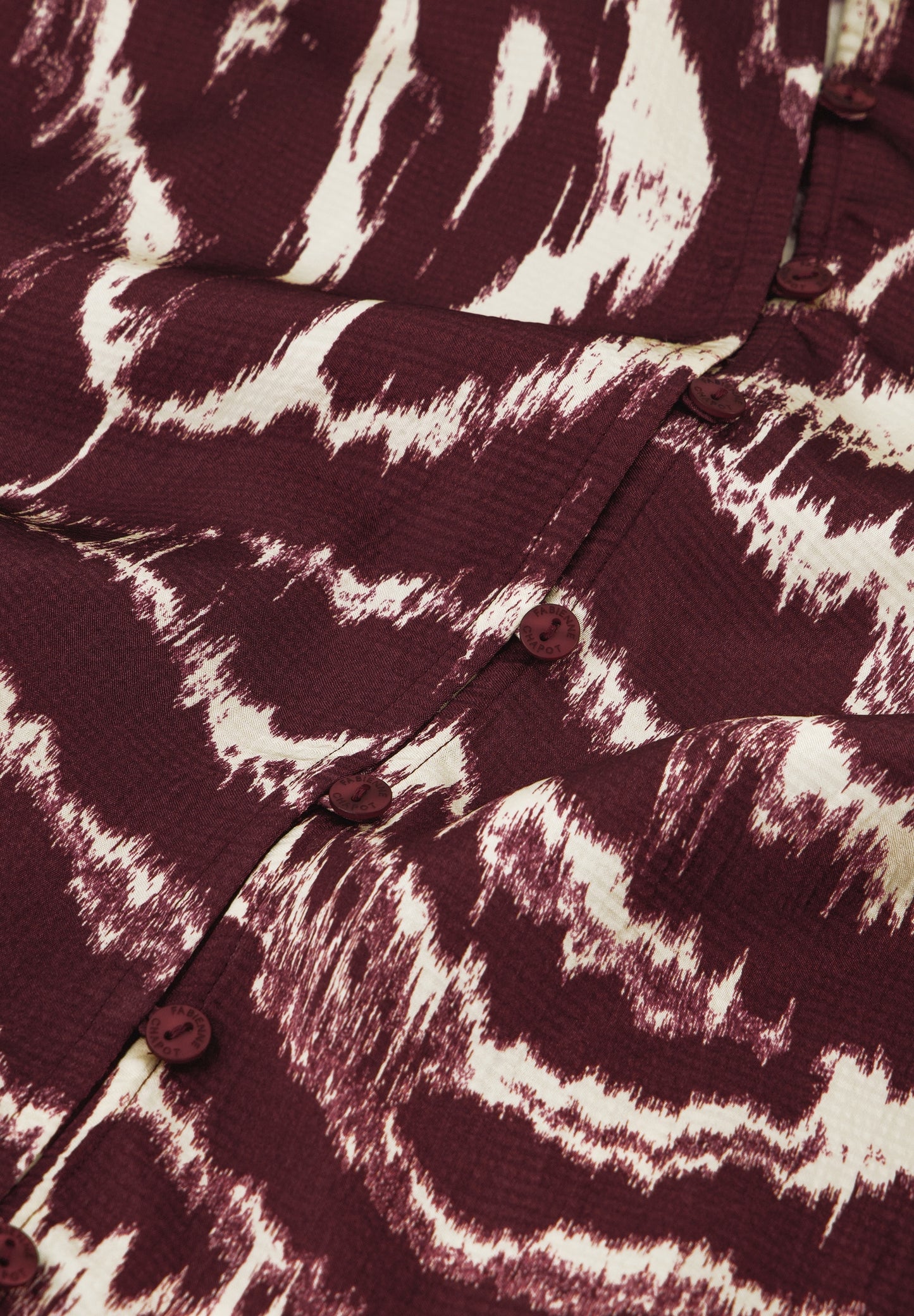 FABIENNE CHAPOT BLOUSE KAIA DEEP BURGUNDY/CREAM