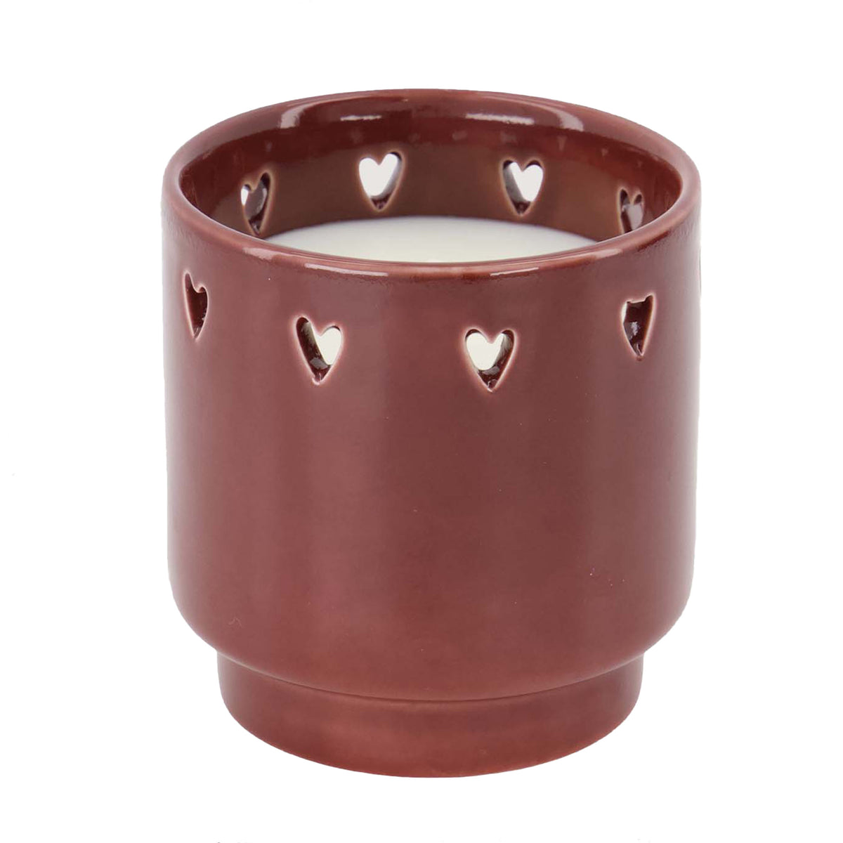 ZUSSS GEURKAARS KERAMIEK HARTJES DARK RED