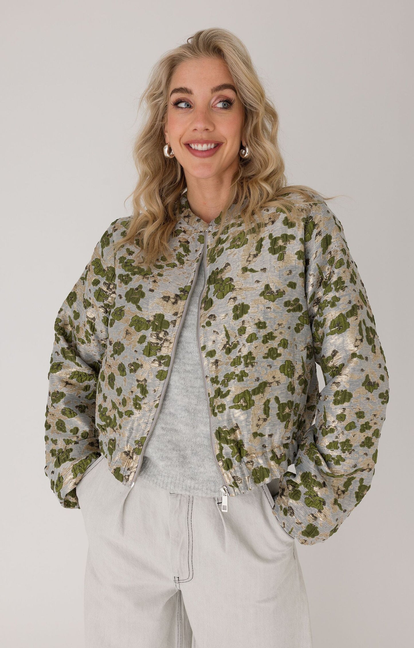 ANNA BLAZER PANTER OLIVE GREEN