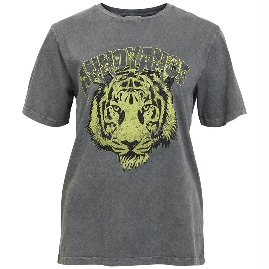 OBJECT T-SHIRT KLARA BLACK/ ACID WASH