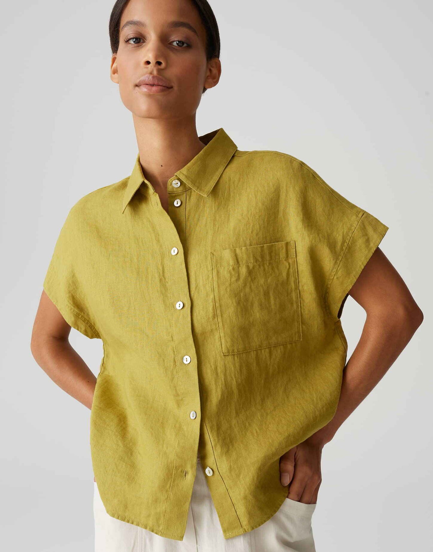 OPUS BLOUSE FELISA TROPICAL MOSS