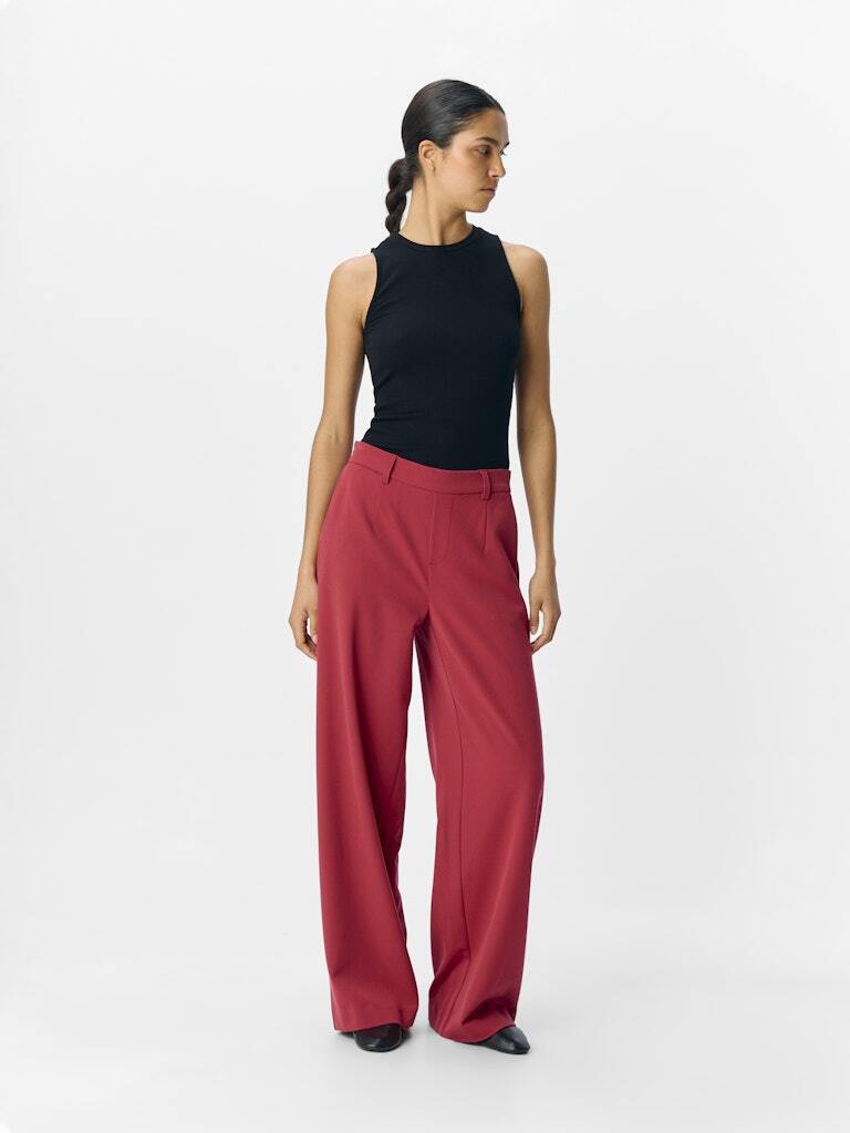 OBJECT BROEK LISA WIDE KARANDA RED