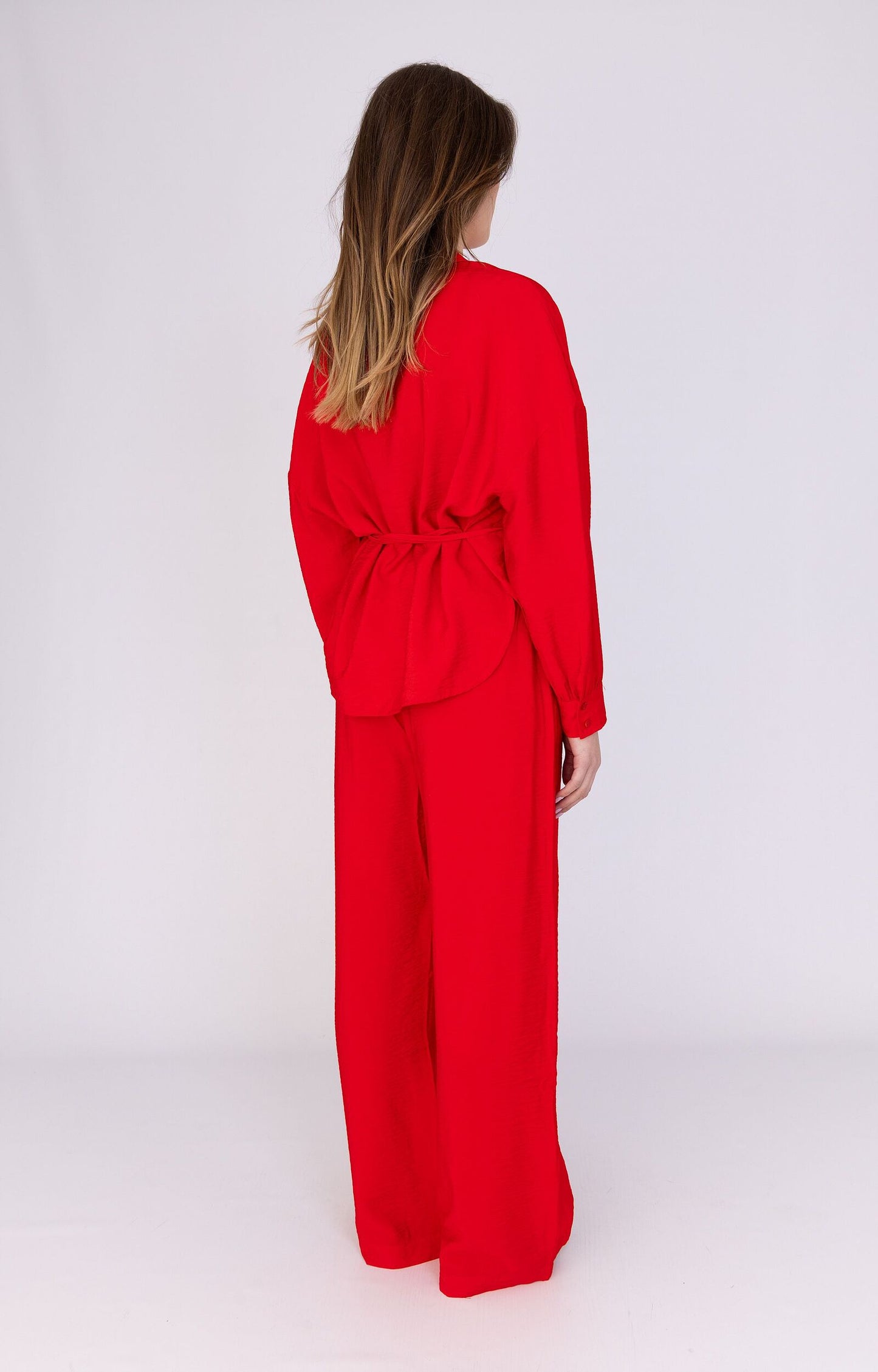 ANNA BROEK STRAIGHT FIT RED SOLID