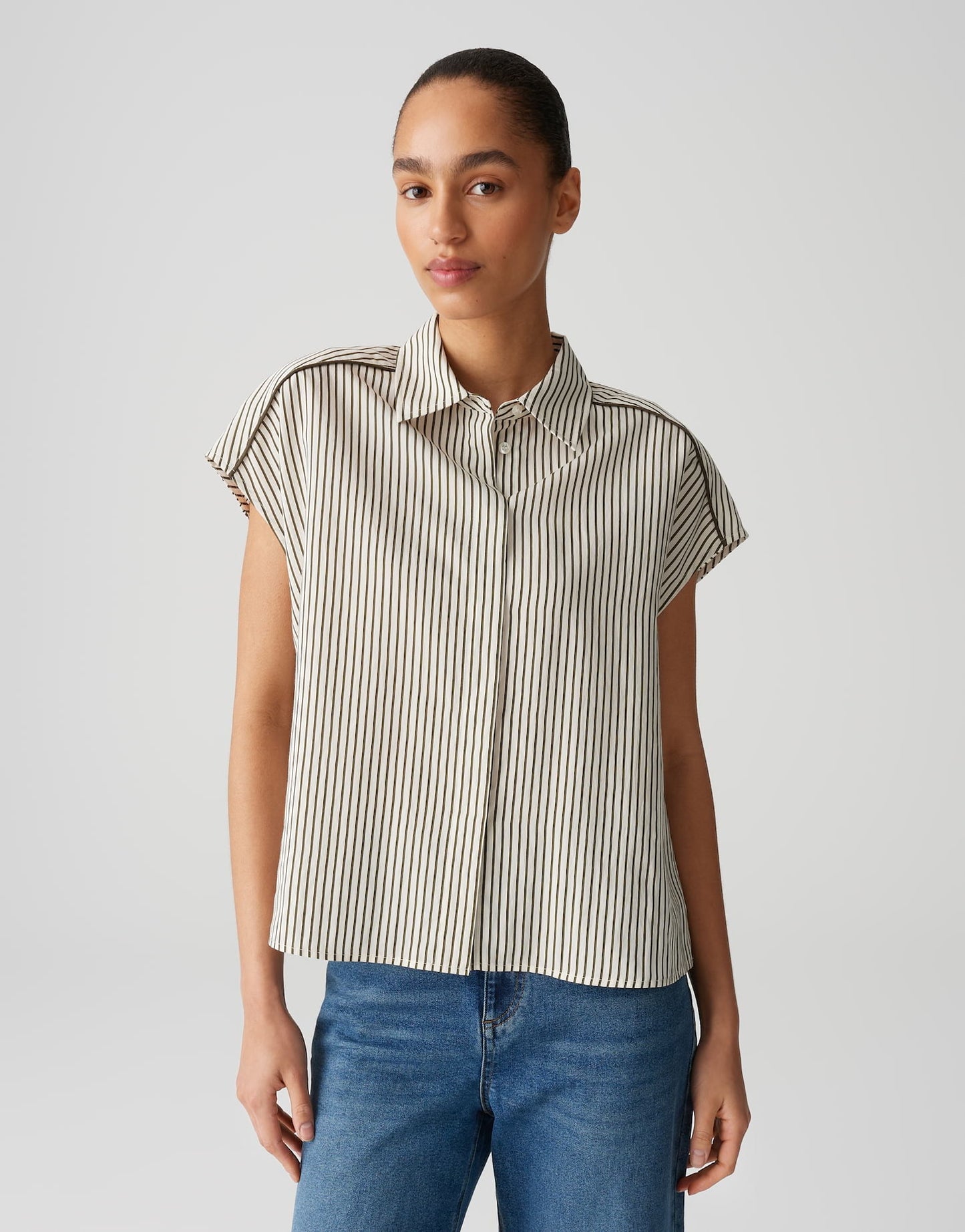 OPUS BLOUSE FAMELLA OLIVE LEAF