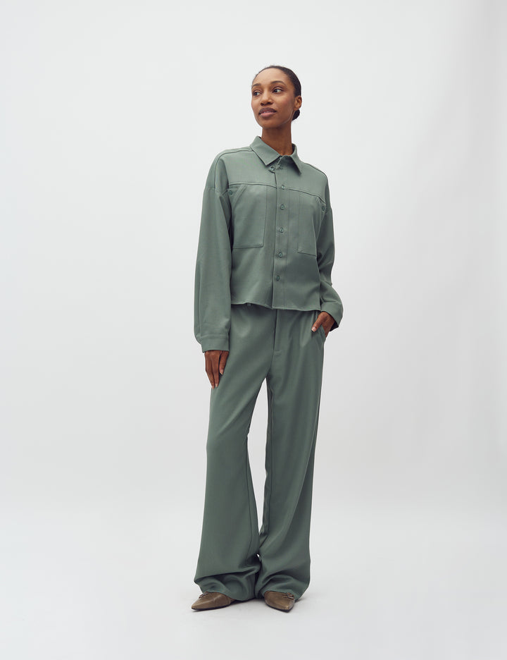 MBYM BROEK RIHNWEN ICEBERG GREEN MELANGE