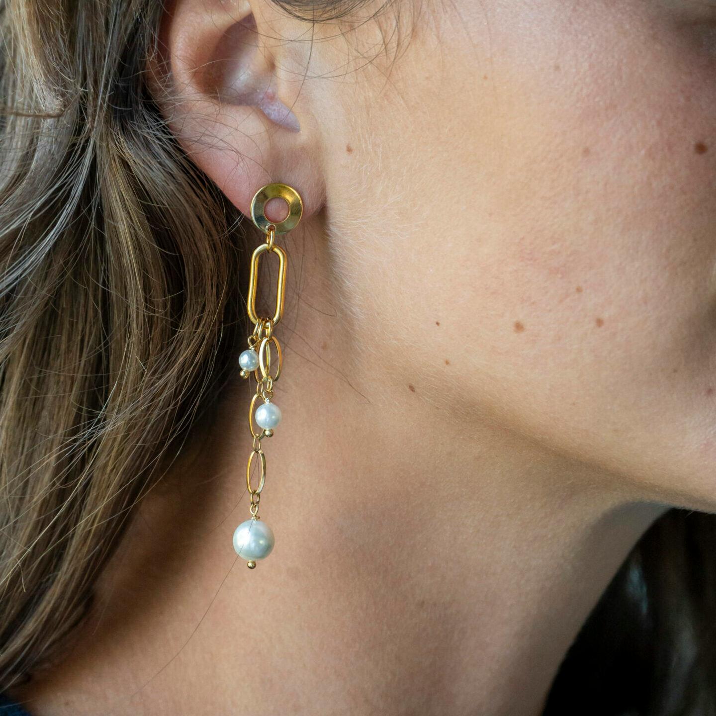 FLOW JEWELS OORBELLEN CASSIE GOUD