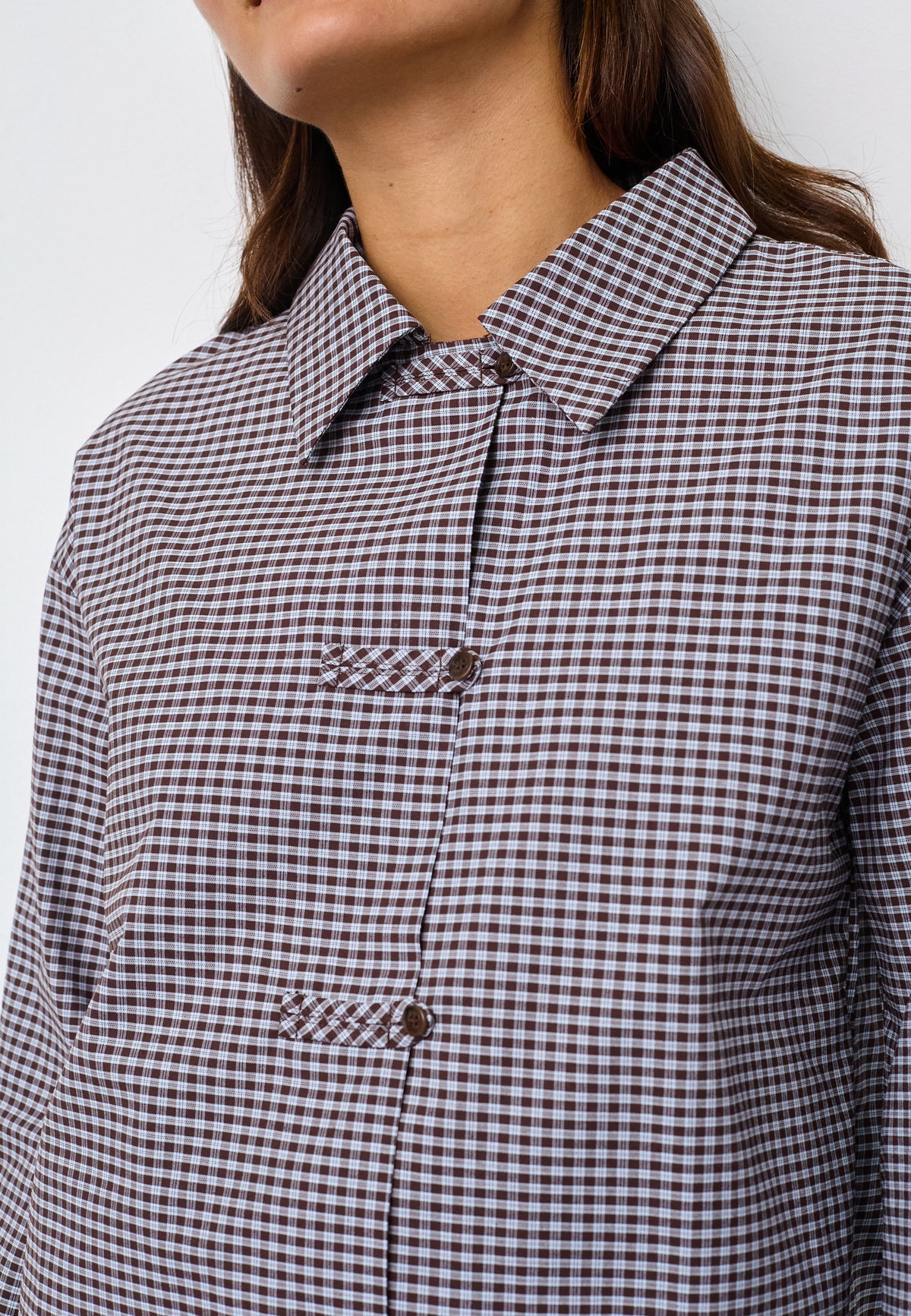 SISTERS POINT BLOUSE VICTOR BROWN CHECK