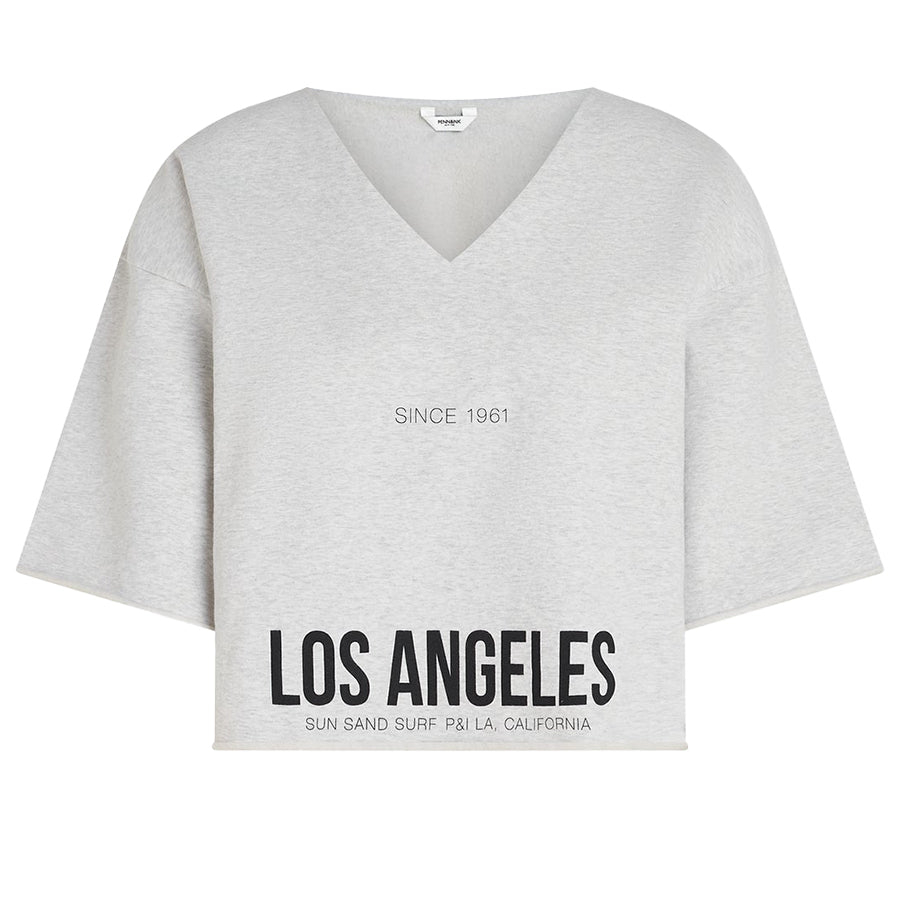 PENN&INK SWEATER LOS ANGELES GREY MELANGE/NAVY