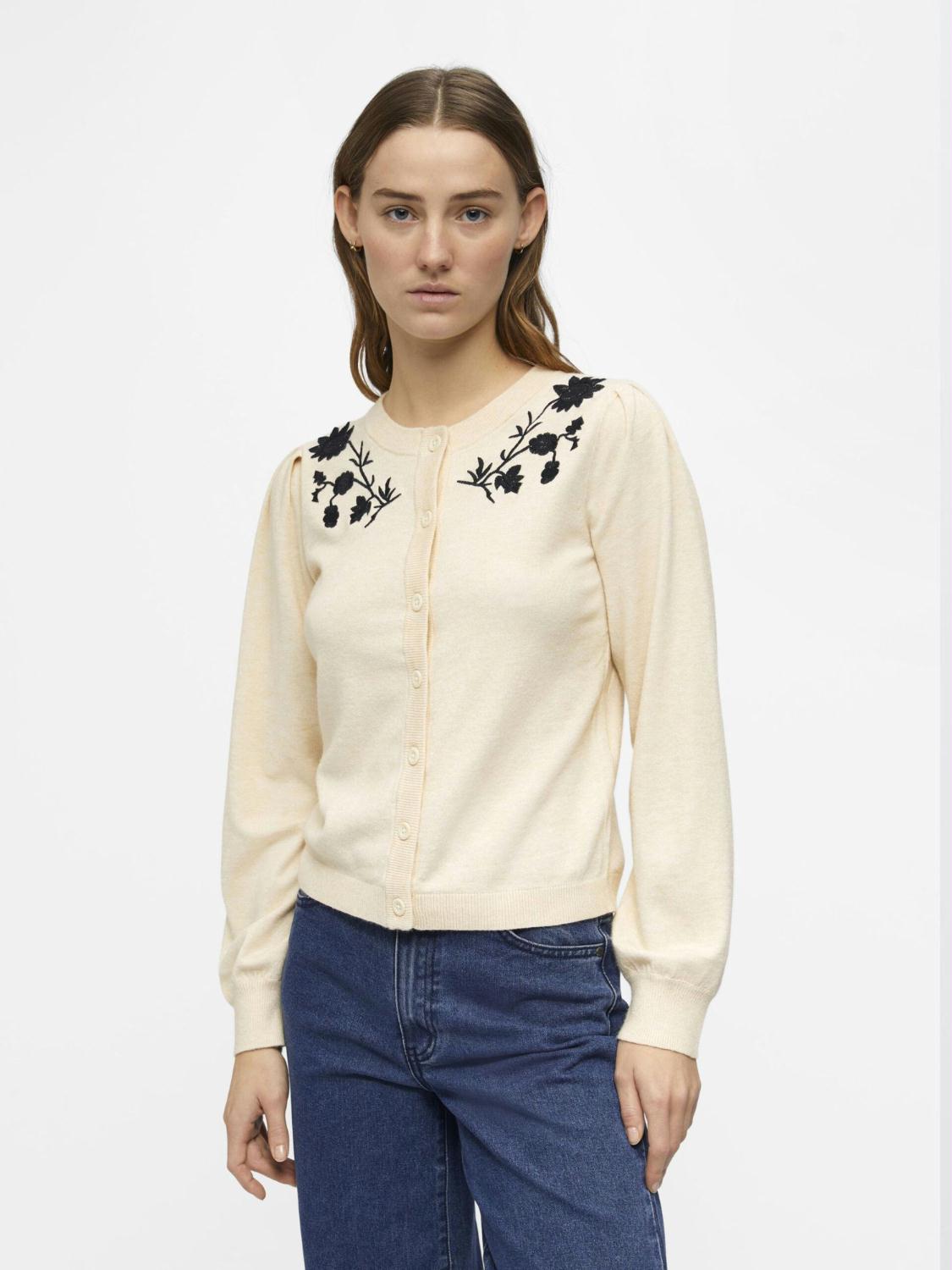 OBJECT OBJECT VEST THESS EMBROIDERY SANDSHELL