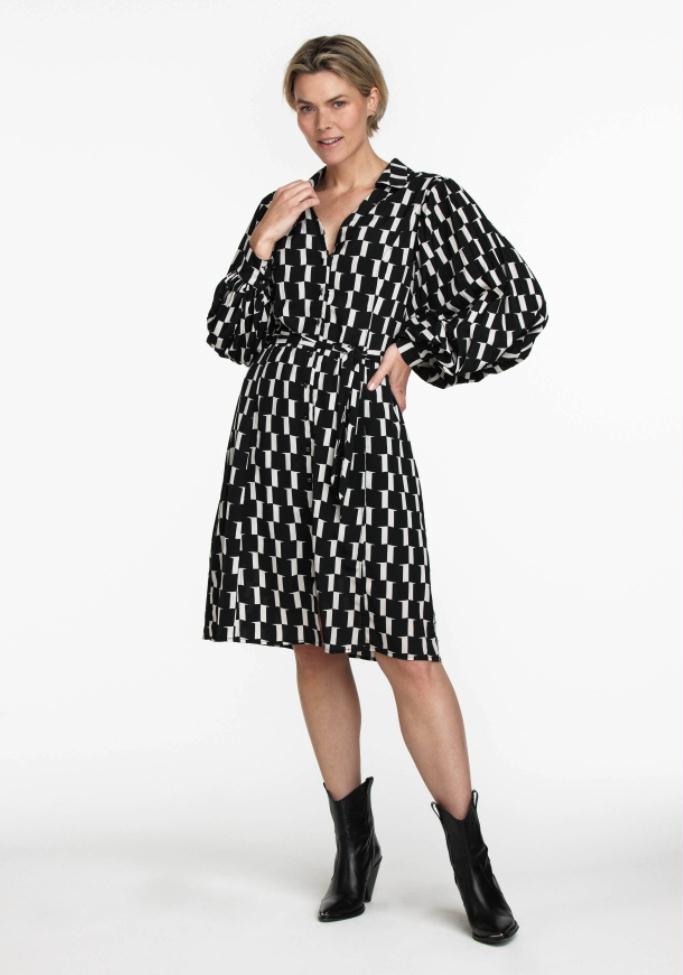 TRAMONTANA JURK BLOCK PRINT WHITE