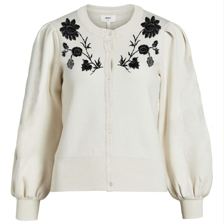 OBJECT OBJECT VEST THESS EMBROIDERY SANDSHELL