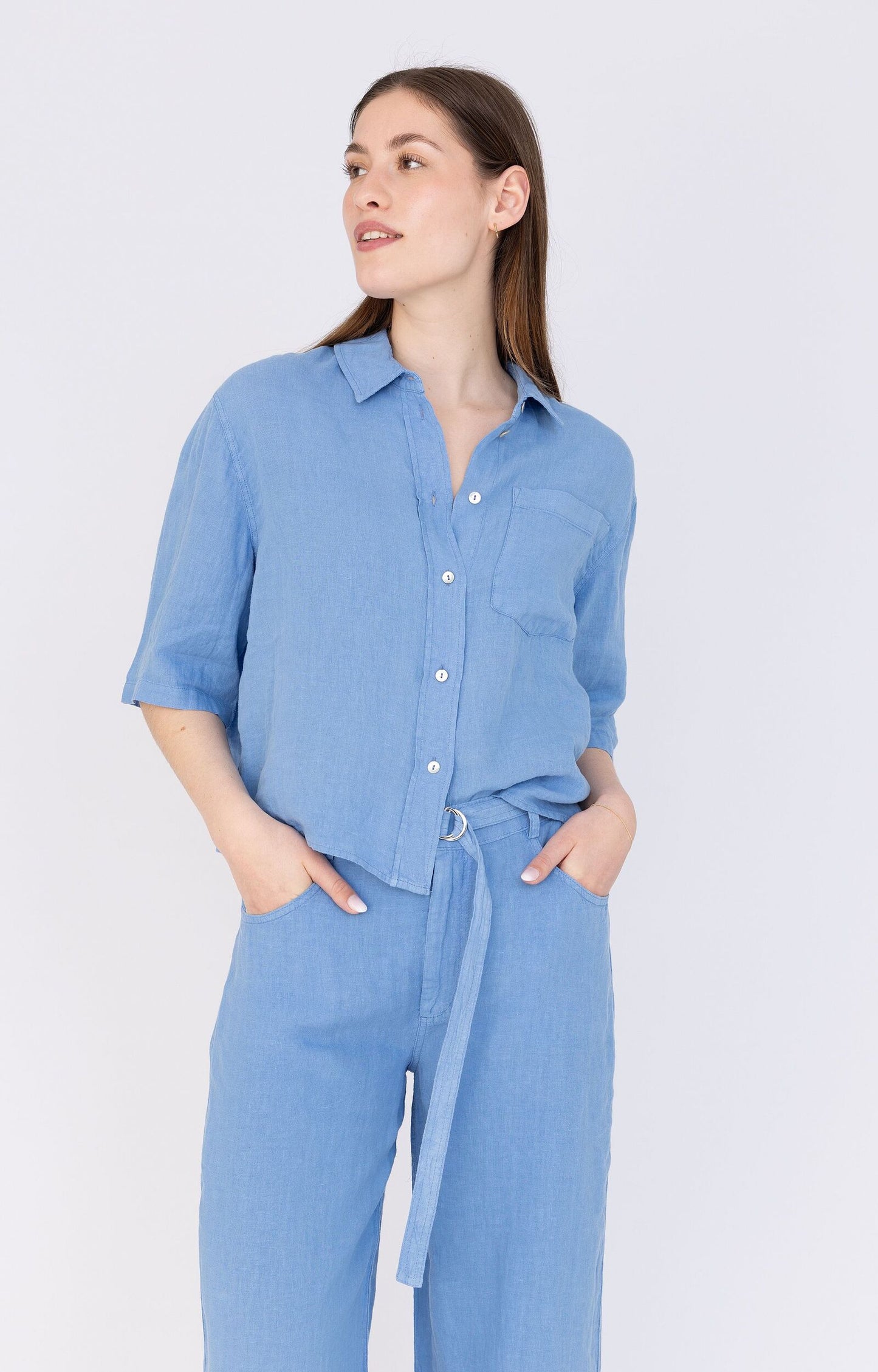 ANNA BLUE BLOUSE LAIA BLUE PACIFIC