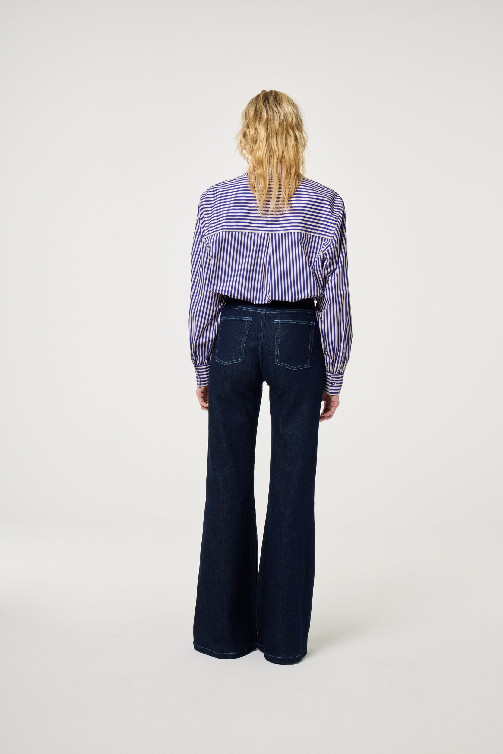 FABIENNE CHAPOT BLOUSE ALEX HEART COSY WHITE/ROYAL COBALT