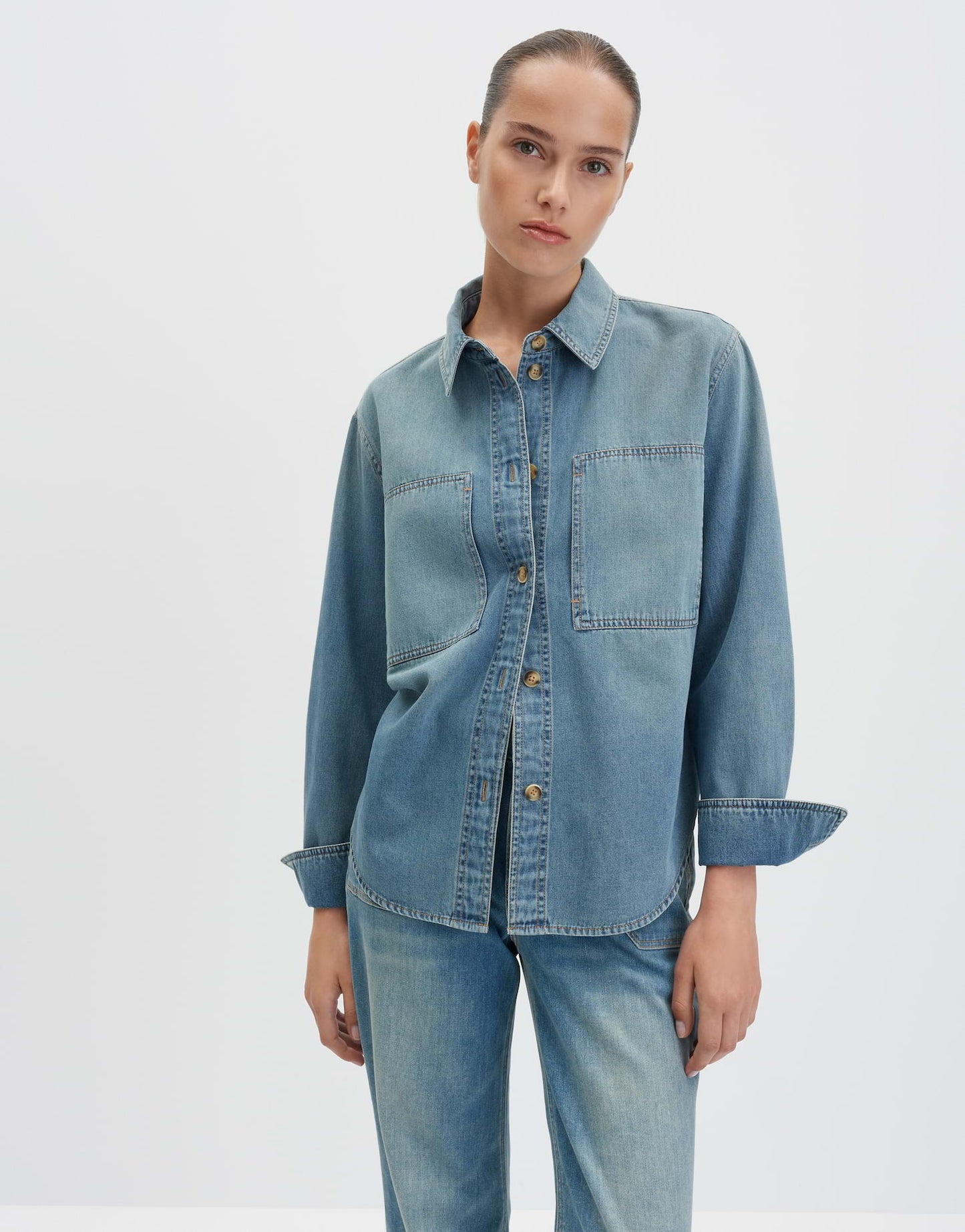SOMEDAY BLOUSE ZUTIE MID SOFT BLUE