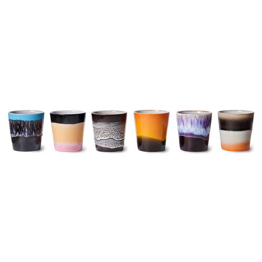 HK LIVING 70'S CERAMICS COFFEE MUGS STELLAR