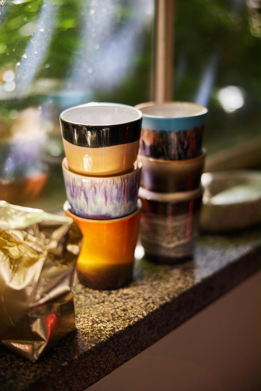 HK LIVING 70'S CERAMICS COFFEE MUGS STELLAR