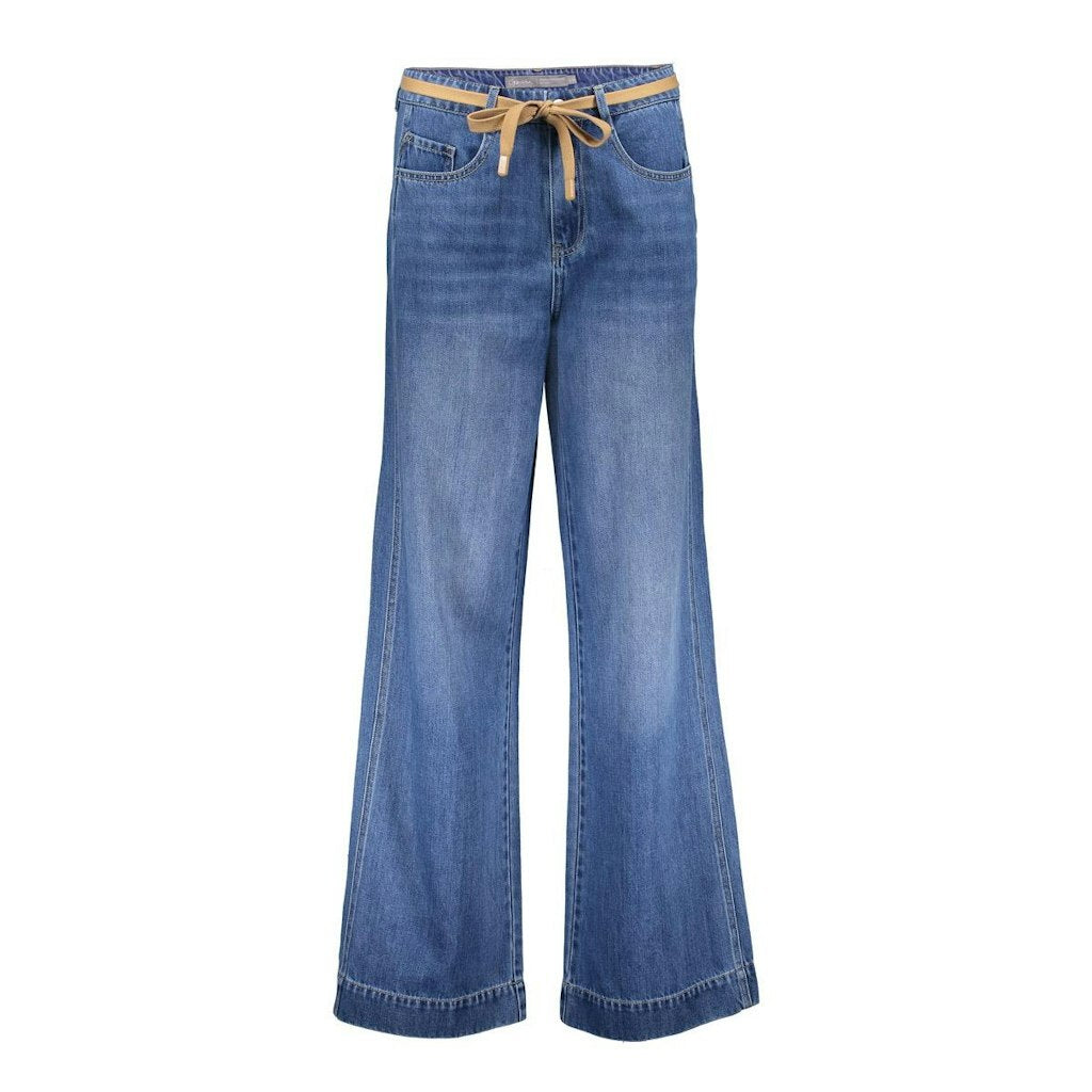 GEISHA JEANS WIDE LEG STONEWASH DENIM