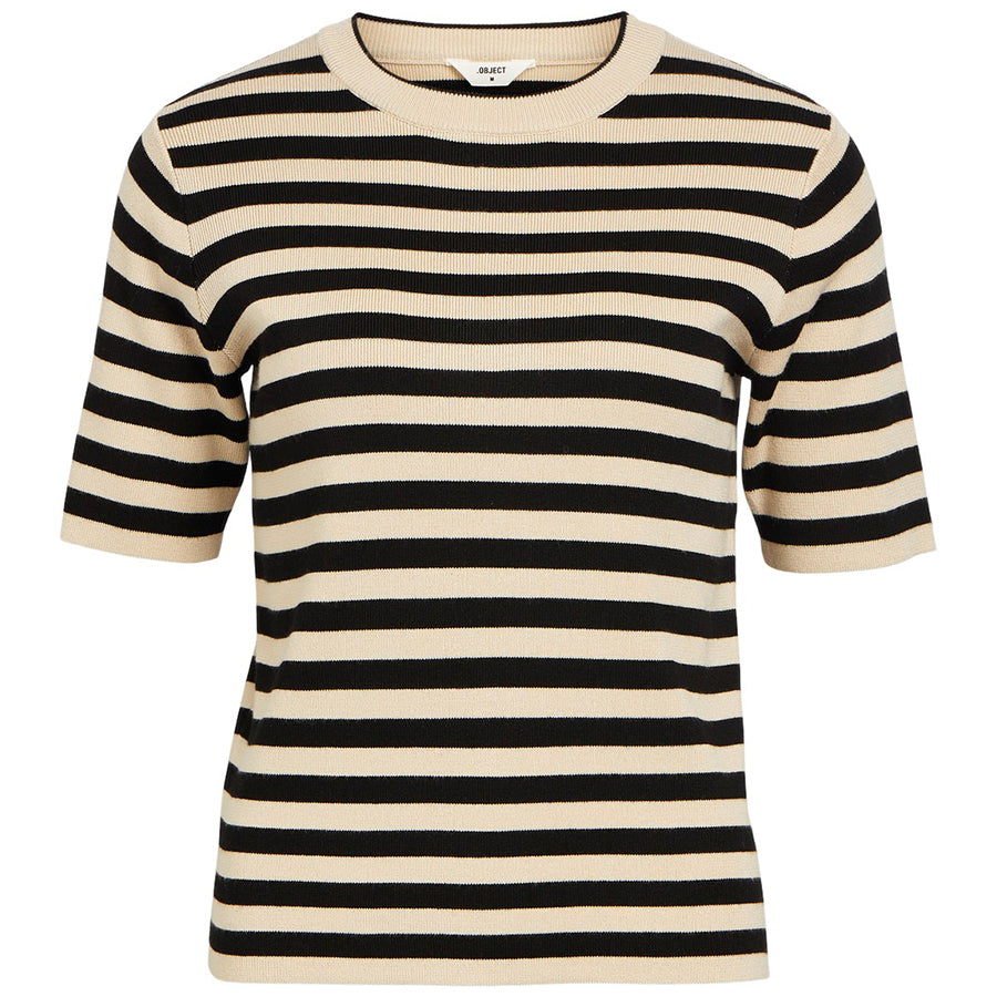 OBJECT TOP ESTER SANDSHELL/BLACK