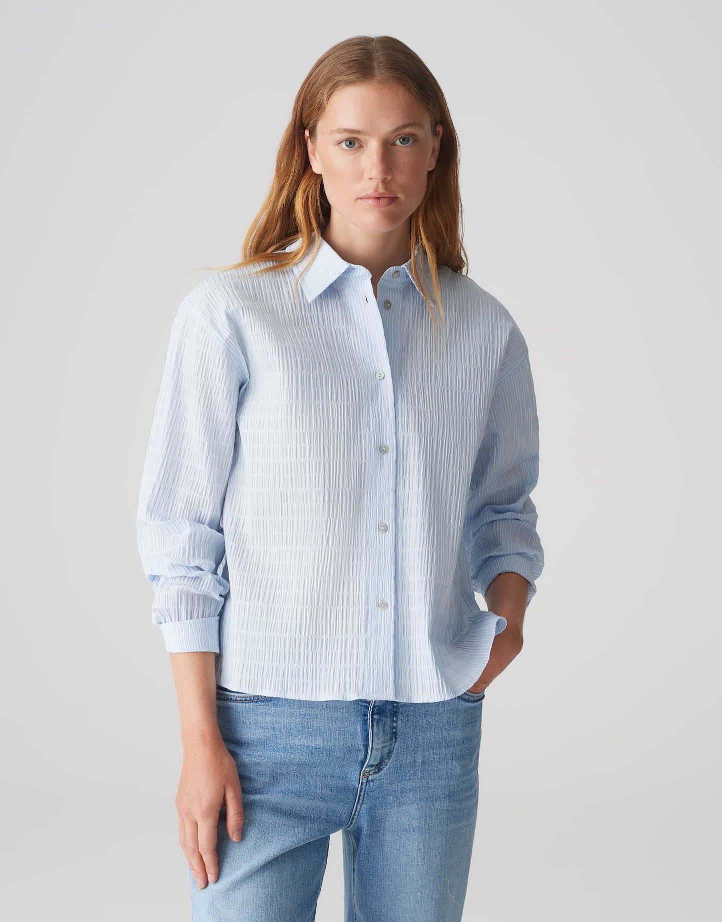 OPUS BLOUSE FINNEA OXFORD BLUE