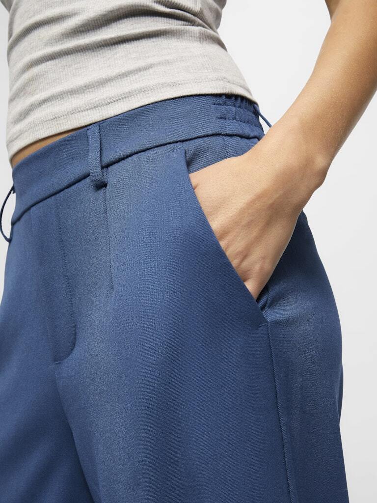 OBJECT BROEK LISA WIDE DARK DENIM