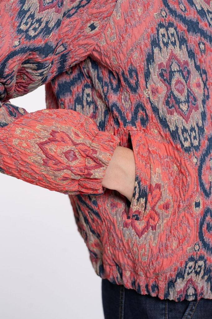 GEISHA JACKET PRINT RED/BLUE