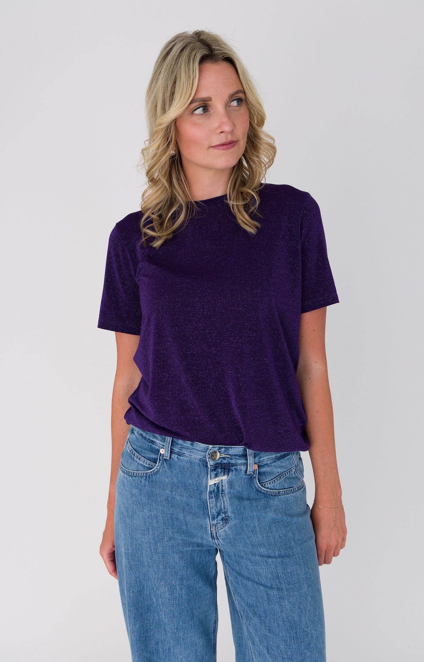 ANNA T-SHIRT LUREX BERRY