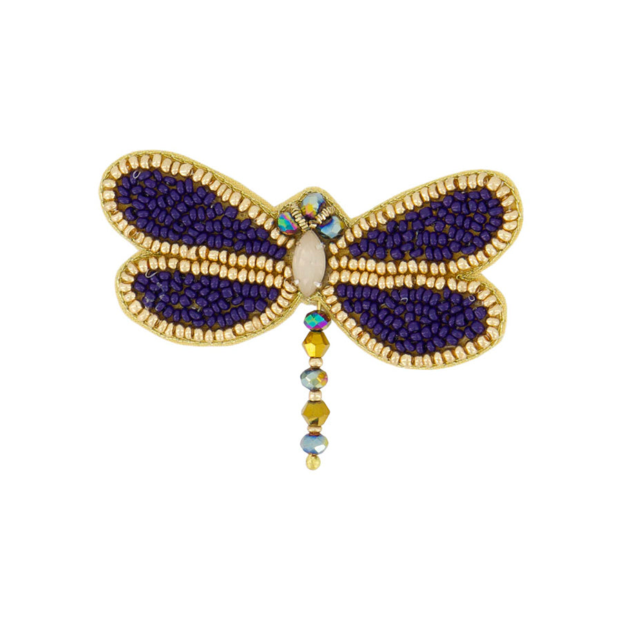 ZUSSS LIBELLE BROCHE BLAUW
