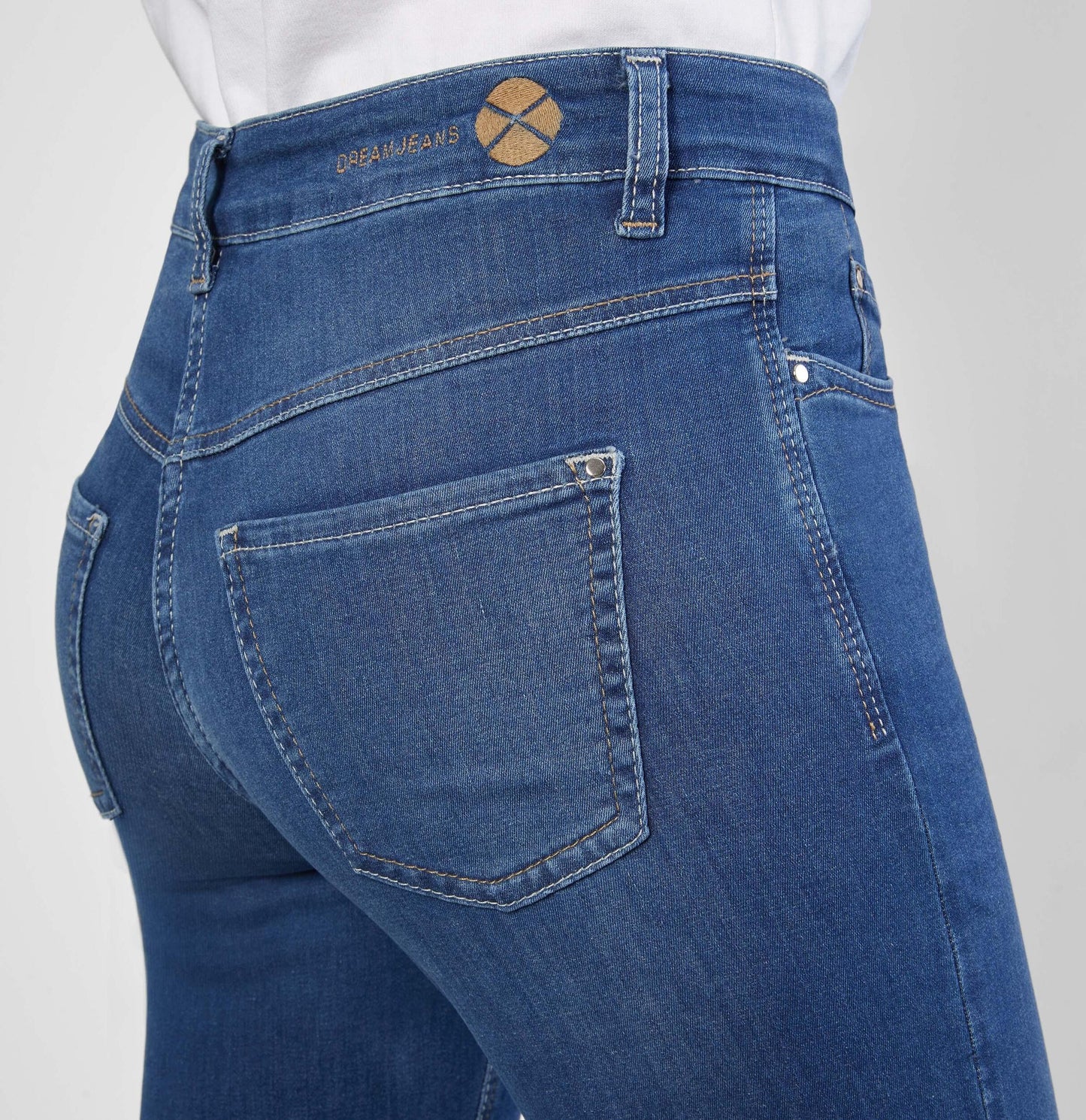 MAC JEANS DREAM STRAIGHT MID BLUE AUTHENTIC WASH