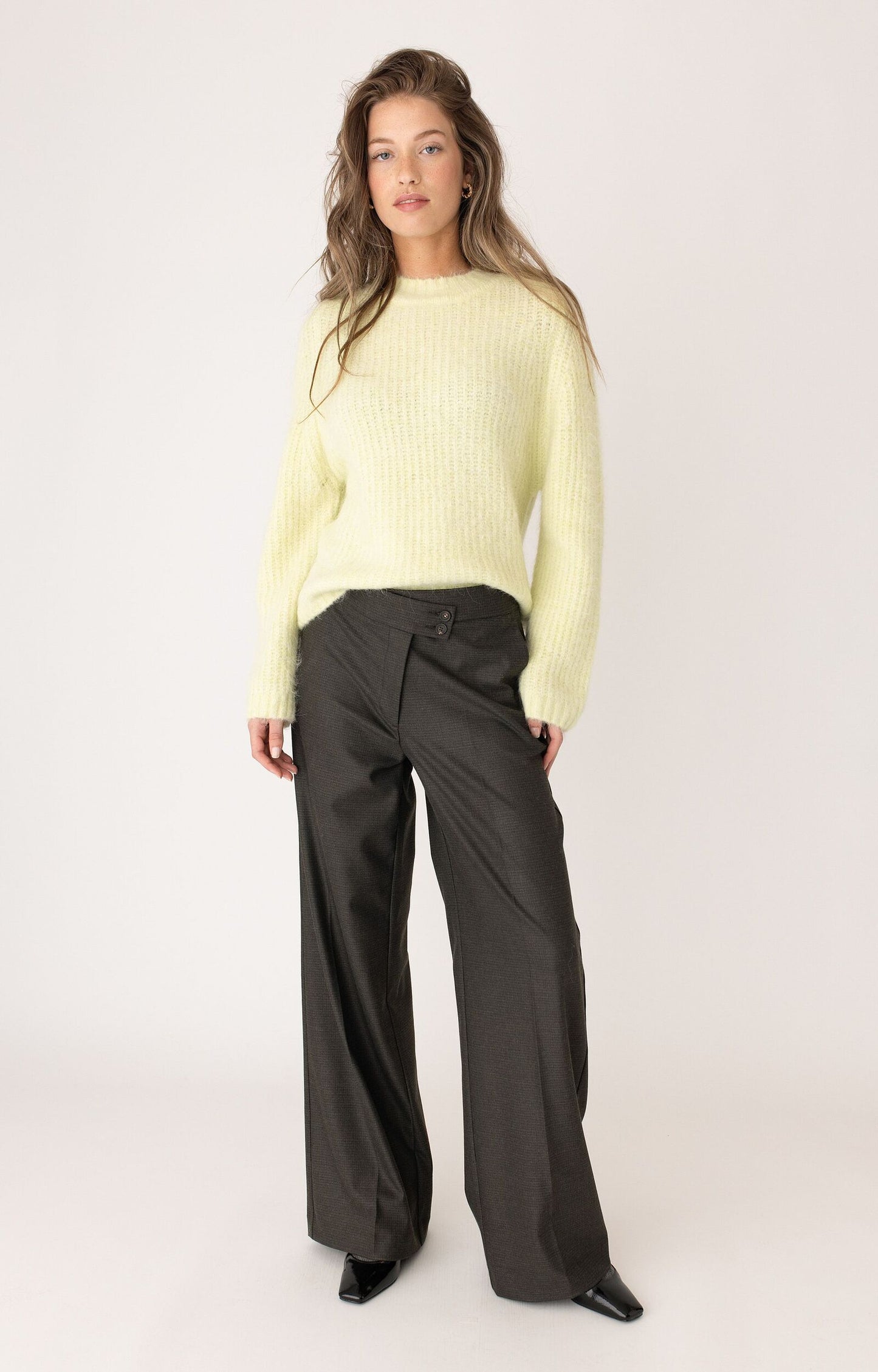 ANNA BLUE BROEK CROSS OLIVE