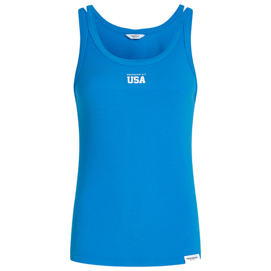 PENN&INK TOP USA FRENCH BLUE/WHITE