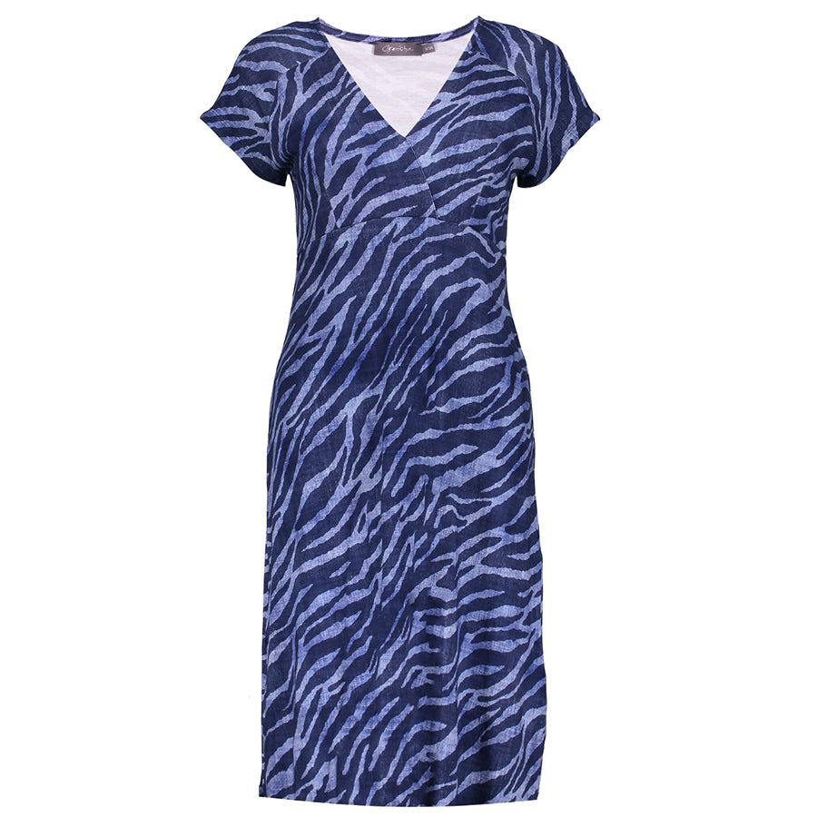 Jurken Geisha Jurk Zebra Geisha Zebra Print Jurk Geisha Midi Jurk