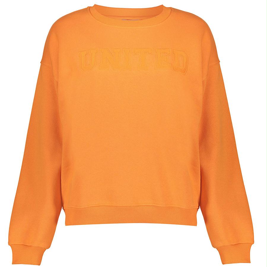 GEISHA SWEATER OVERSIZED GRAPHIC PRINT ORANJE