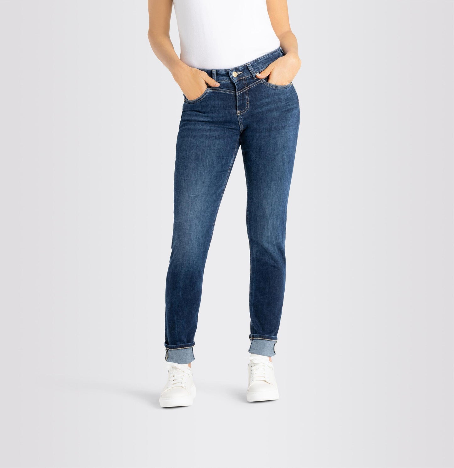 MAC JEANS RICH SLIM DARK BLUE NET WASH