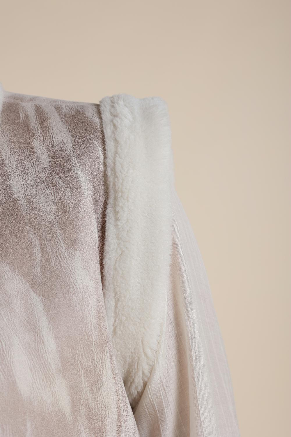NUKUS GILET ELISE TEDDY OFF WHITE