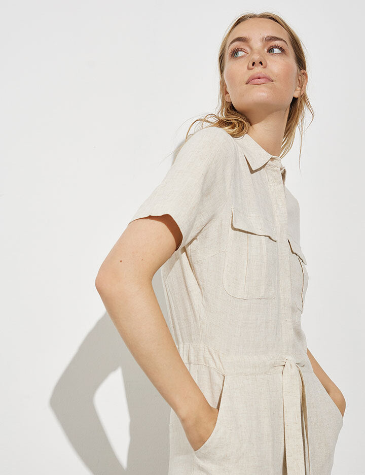MBYM JUMPSUIT CARELLIA NATURAL BEIGE