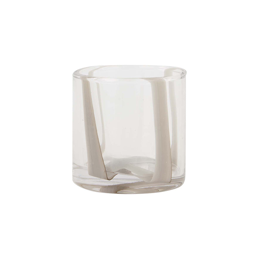 ZUSSS WAXINELICHTHOUDER GLAS S BEIGE
